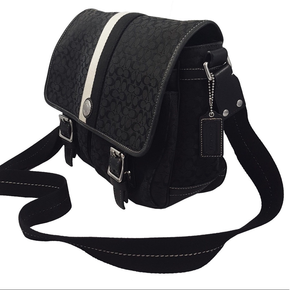 Coach Signature Voyager Stripe Messenger